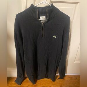 Lacoste Black Quarter Zip (Large/XL)